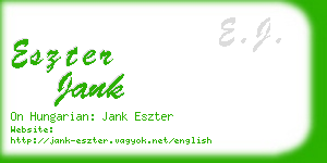 eszter jank business card